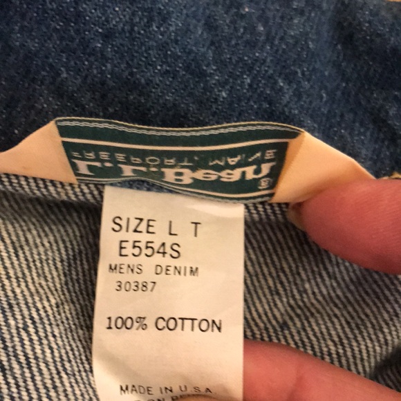 NWOT! LL Bean Men’s Denim Jacket. Large Tall. - Picture 3 of 14
